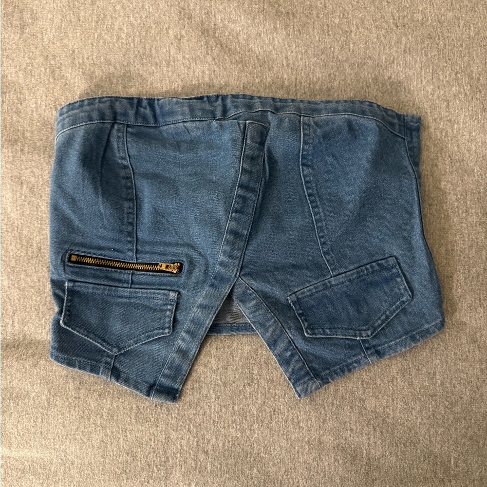 Denim Tube Top